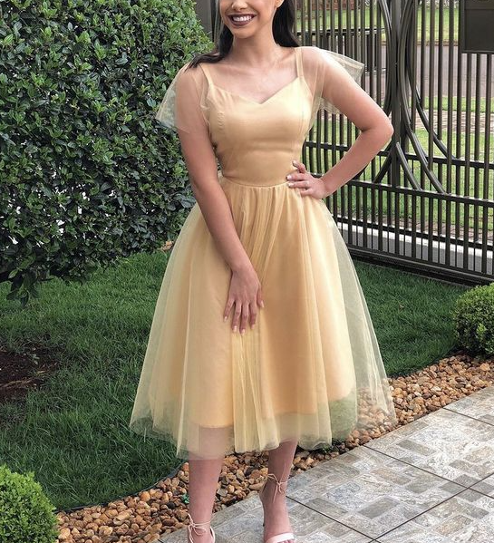 Champagne Party Gown Prom Dress