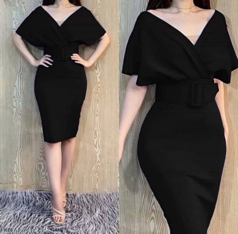 Engagement Dress, Cocktail Midi Dress, Formal Dress, Midi Prom Dress - View 4 | FashionDia