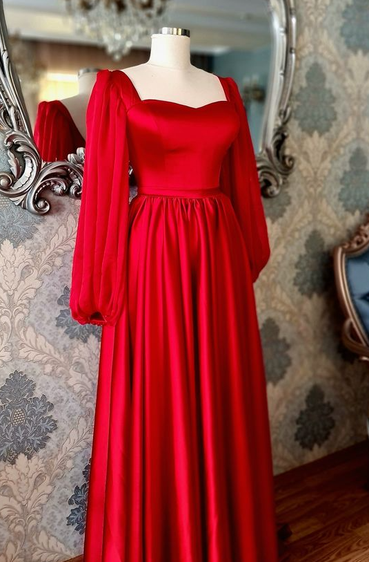 Red Prom Dress, Evening Dress