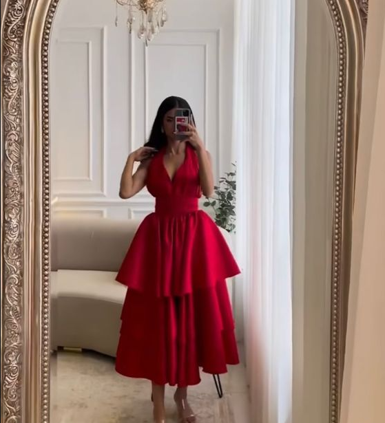 Simple evening dresses, Red prom dress