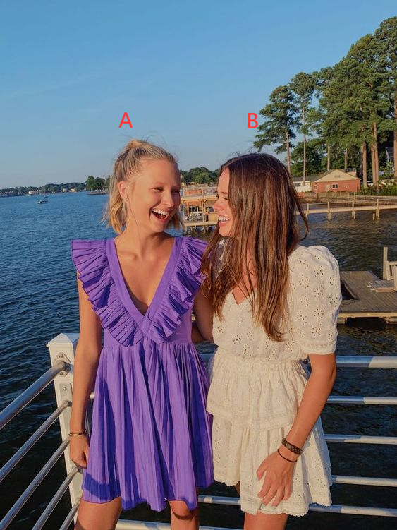 Purple/White Homecoming Graduation Dress Short Prom Dresses fg3935