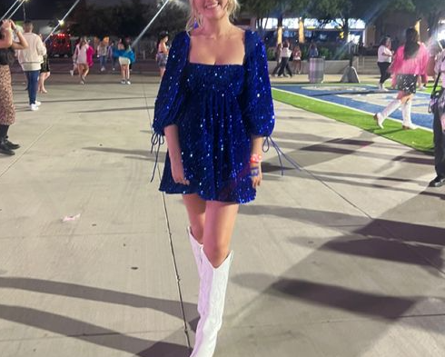 Velvet Sequin Royal Blue Short Prom Dress, Homecoming Dresses