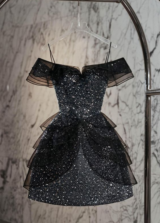 Black Cocktail Dresses Short Prom Dresses