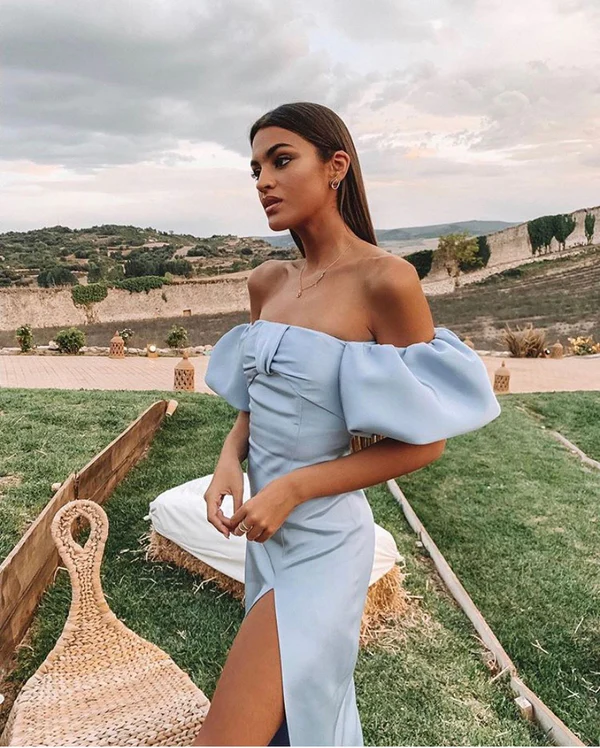 Fashion Off The Shoulder Prom Dress, Christmas Dress