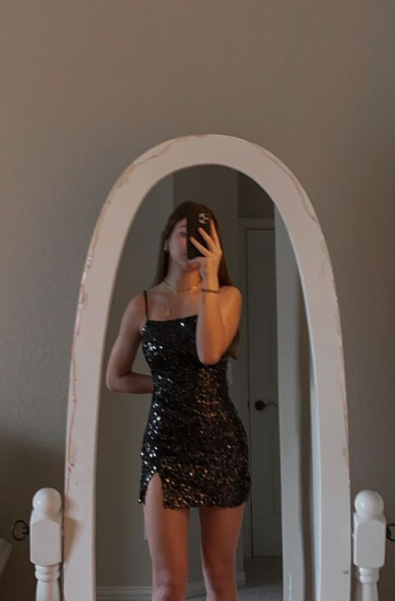 Black Short Prom Dress, Sequin Homecoming Dresses