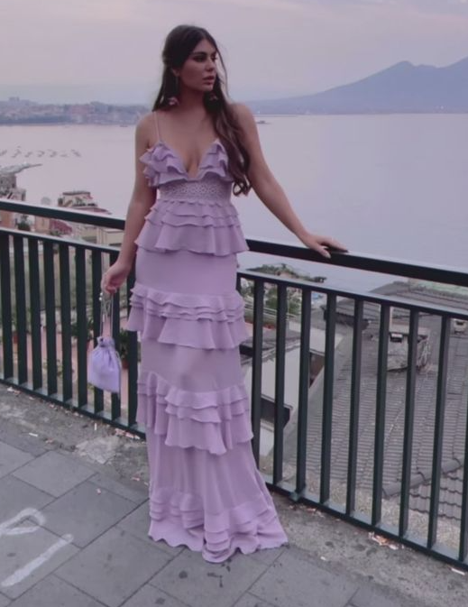 Lilac long prom dress Evening Gown Party Dress - VelvetHem