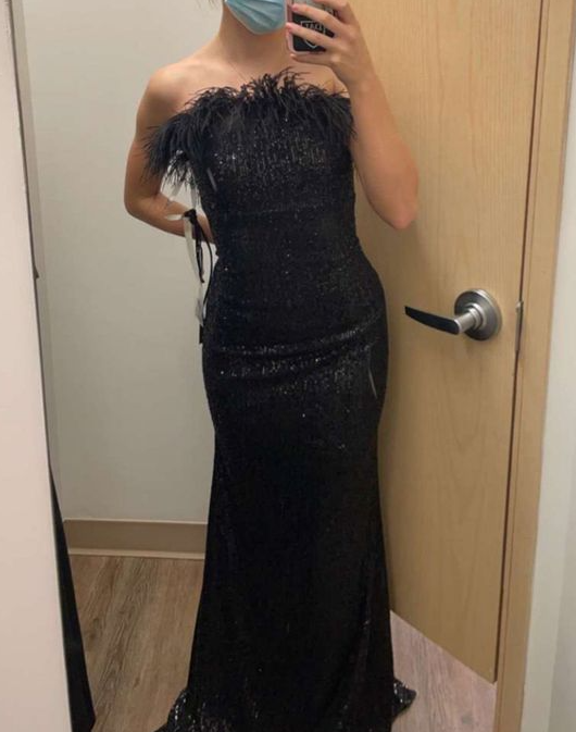 black long prom dress Evening Gown Party Dress - FashionDia