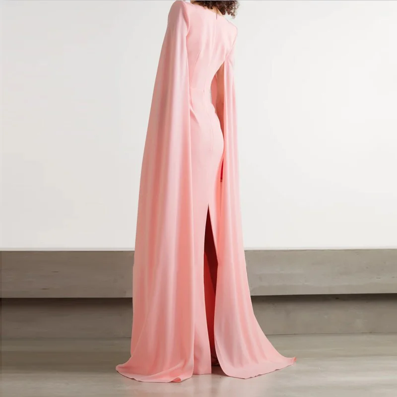 Women's Square Neck Evening Dress Long Sleeve New Fashion Gown fg6064