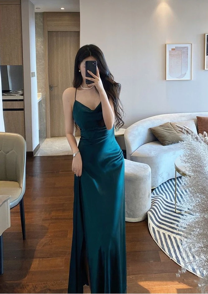 Prom Dress Long Party Dress Outfit, Evening Dress Simple Formal Dress - View 2 | FashionDia
