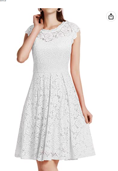 Women's Vintage Floral Lace Cocktail Dress Homecoming Dress - View 2 | FashionDia