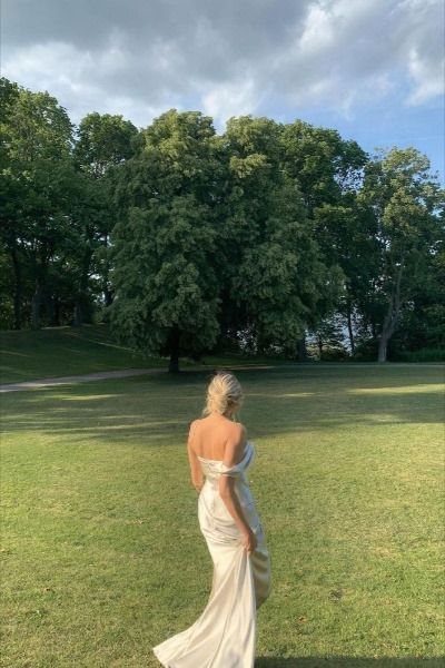 Sexy Sweetheart Ivory Party Dress Slit Long Prom Evening Dress - View 3 | FashionDia