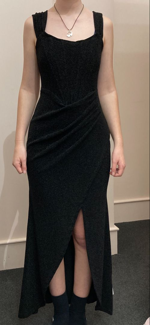 Vintage Black Straps Prom Dress Black Evening Dress Y6203 - View 2 | VelvetHem