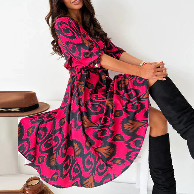 Caridad Relaxed and Timeless Summer Dress for Women Party Night Style