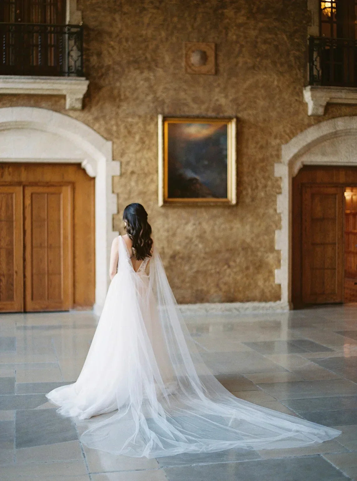 Bridal Cape Veil, Wedding Cape, Tulle Cape Veil, Shoulder Veil