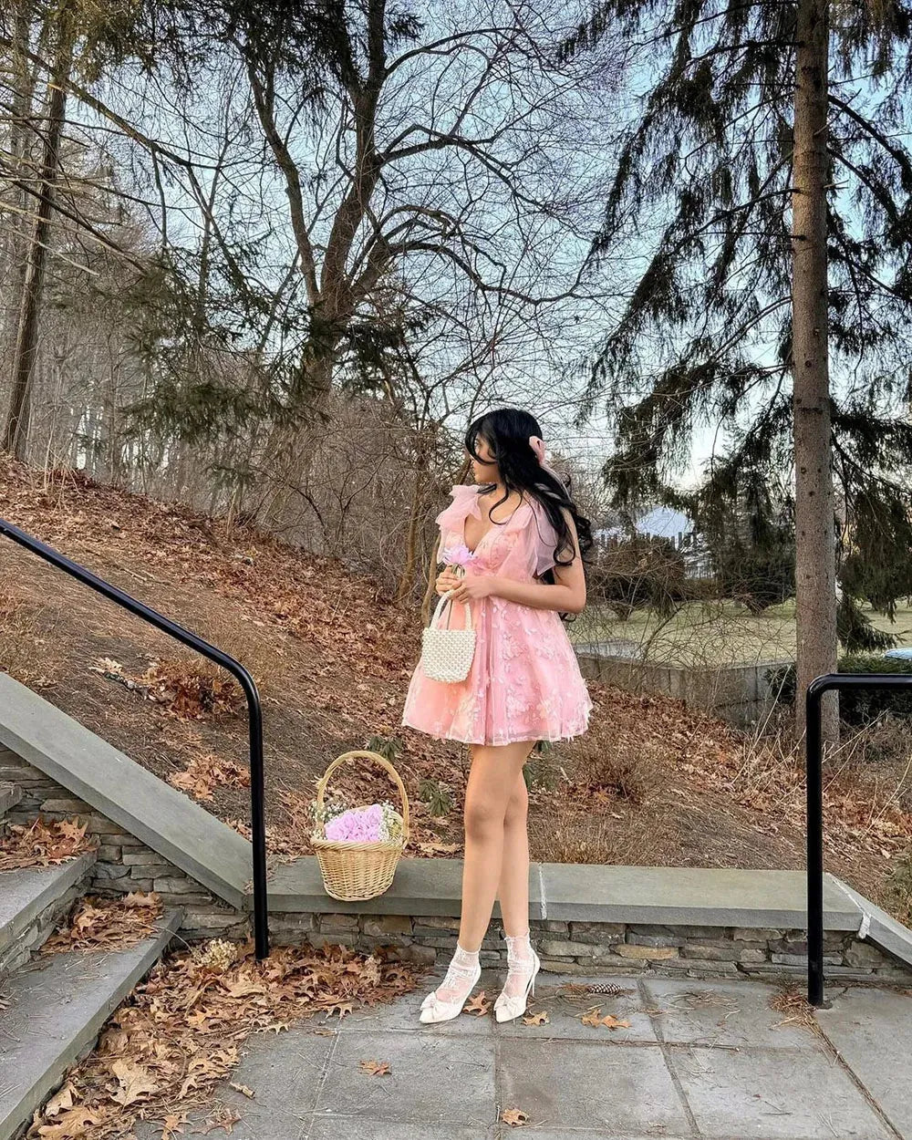 Elegant Pink Evening Dresses A-Line Puff Sleeves Prom Dresses Ankle Length Formal Prom Gowns Button Graduation Dress