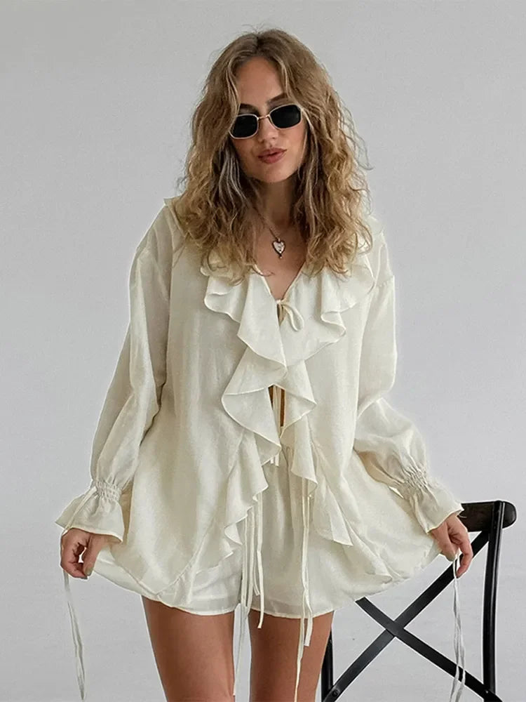 Alicia Aesthetic Women's Long Sleeved Summer Dress Statement Occasion Edit