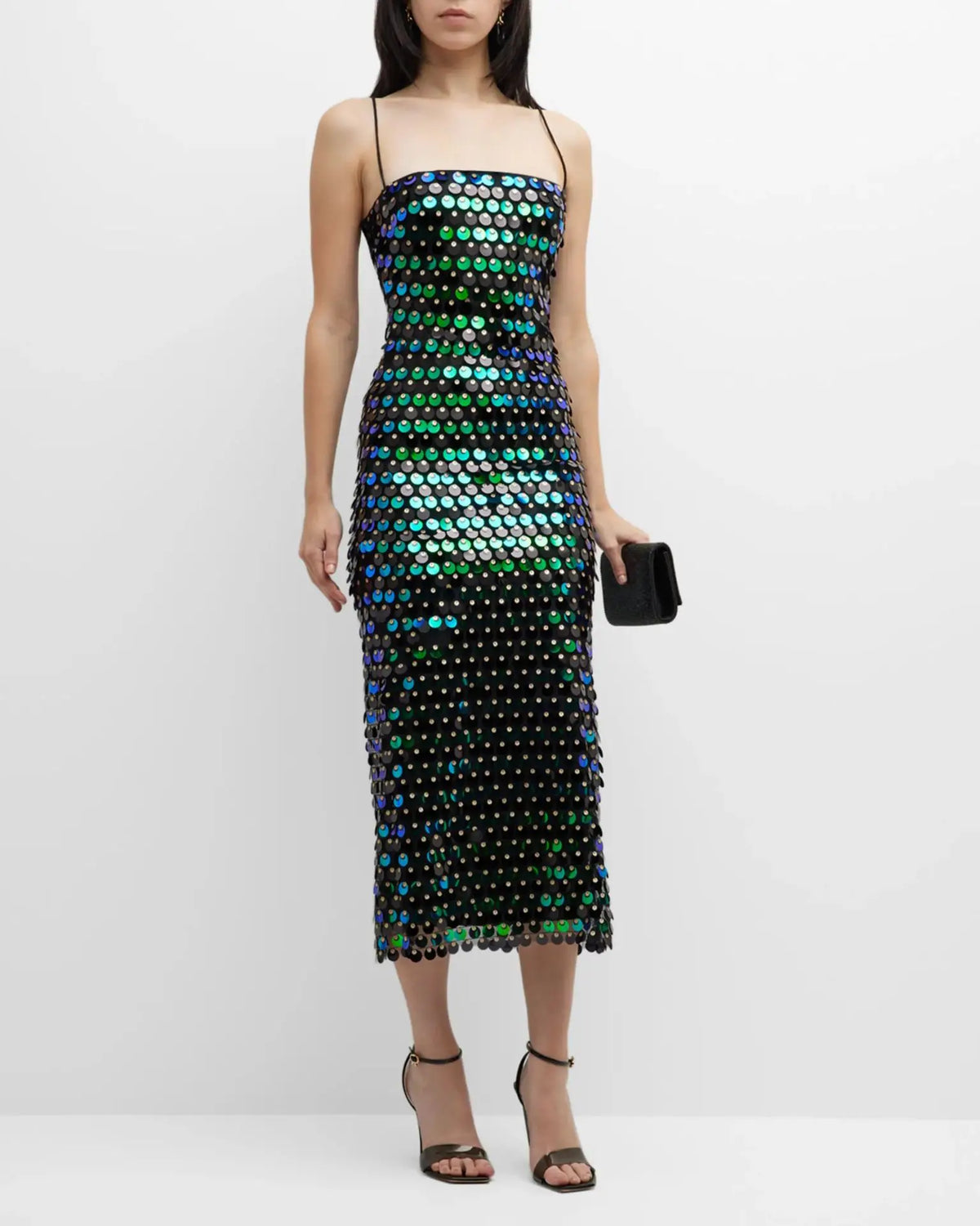 Spicy Girl Beaded Irregular Midi Dress - View 7 | VelvetHem