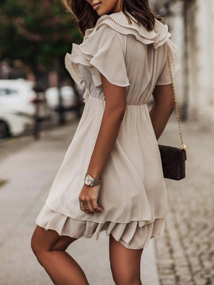 Rita Timeless Chic Dress with Ruffles Statement Occasion Edit