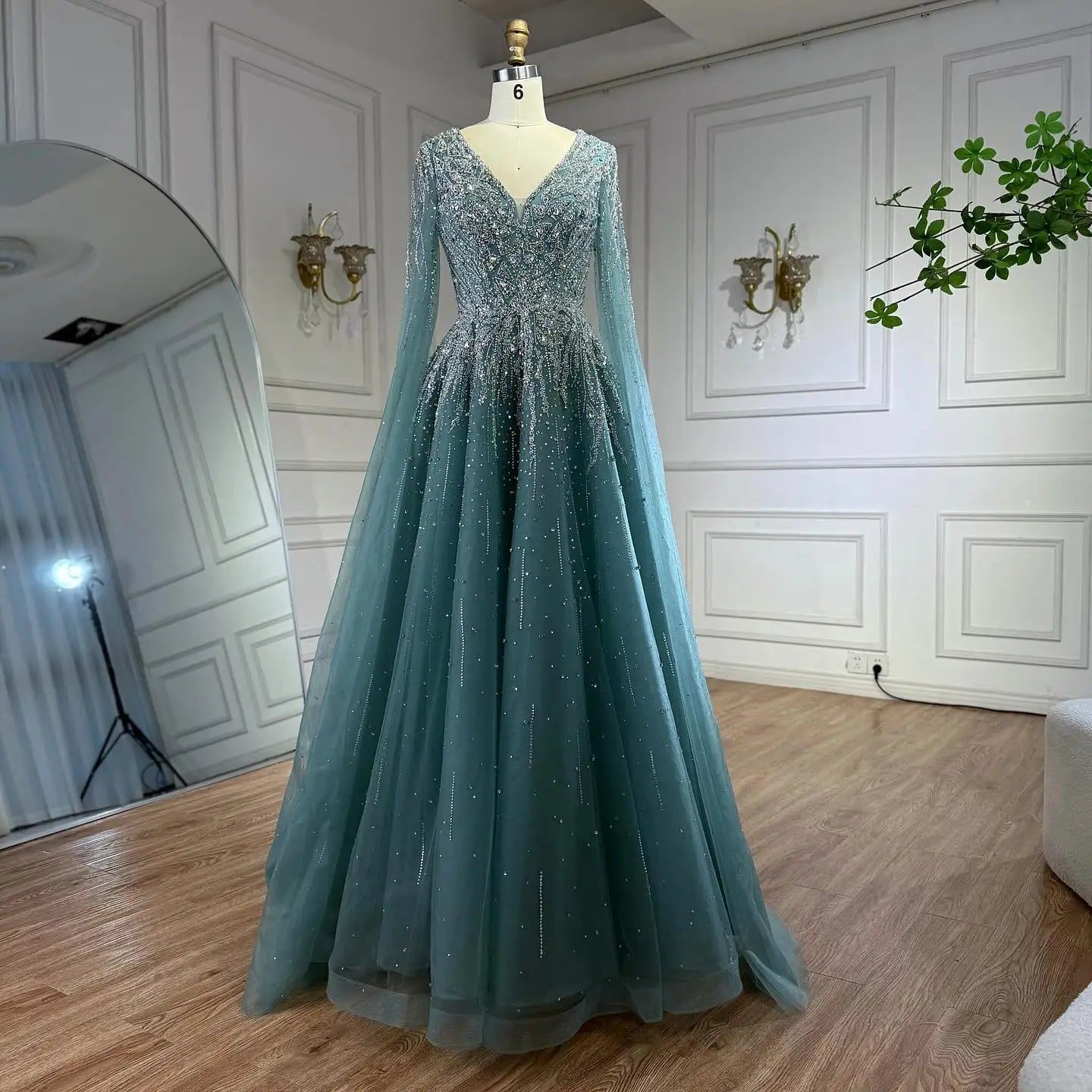 Zapdress 2026 Customized Pink Luxury Beaded A Line Evening Dress with Cape Sleeves Party Gowwns for Wedding Guest (ZD17209)