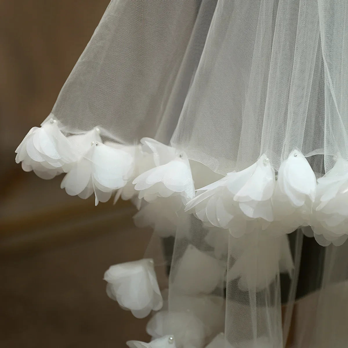 Flower Floral Bridal Veil Lace Wedding Veils For Evening Dinner Party Dress Women Girl Gift Hair Accessories Brides Jewelry