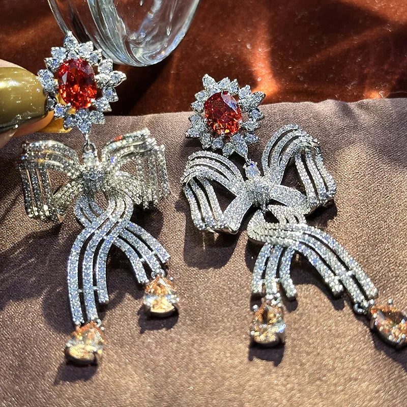 Vintage AAA Zircon Bridal Earrings Zirconia Wedding Earring For Brides Bridesmaids Accessories Women Birthday Gifts Jewelry - View 4 | FashionDia