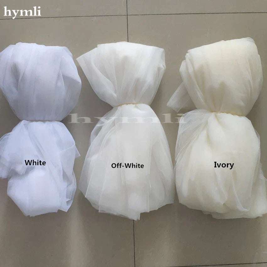 One layer 65" (165cm) Lace Wedding Veil No Comb - View 5 | FashionDia