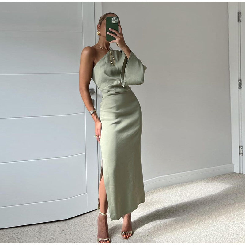 Adriana Timeless Fashion Dress with Pleats Premium Wardrobe Essential
