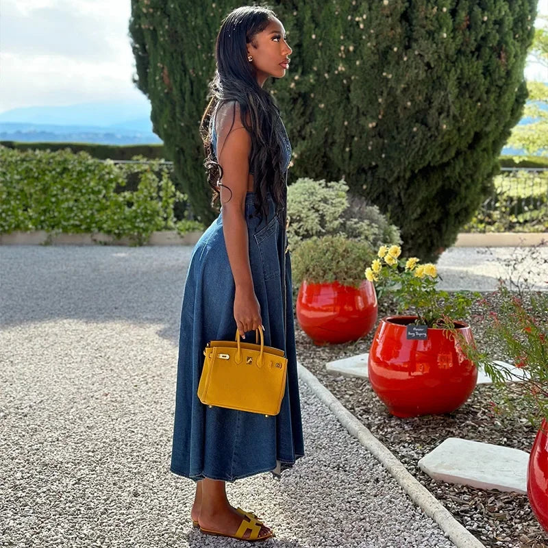 Denim Maxi Dress