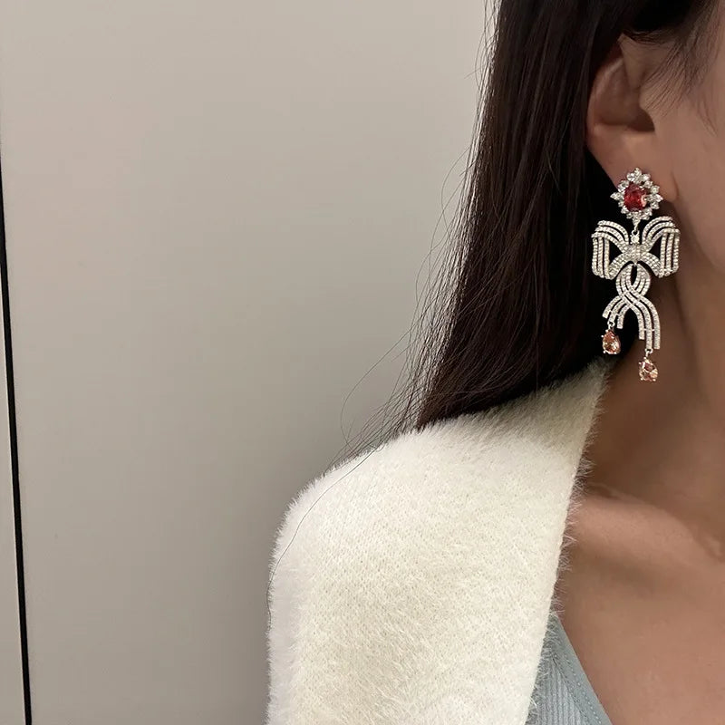 Vintage AAA Zircon Bridal Earrings Zirconia Wedding Earring For Brides Bridesmaids Accessories Women Birthday Gifts Jewelry - View 3 | FashionDia