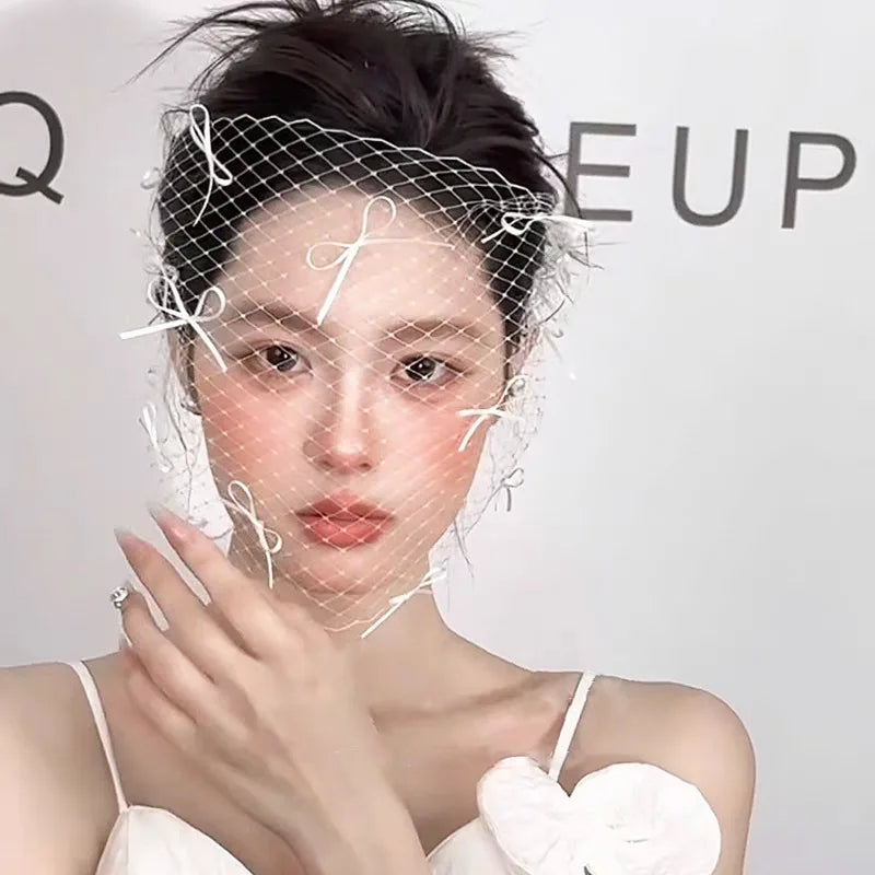 Short Face Bridal Veil Bowknot Wedding Veils For Evening Dinner Party Dress Women Gift Hair Accessories Brides Jewelry - View 2 | FashionDia