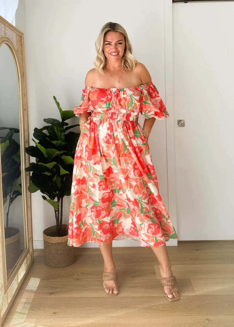 Habiba Boutique Scoop Neck Maxi Dress Statement Occasion Edit