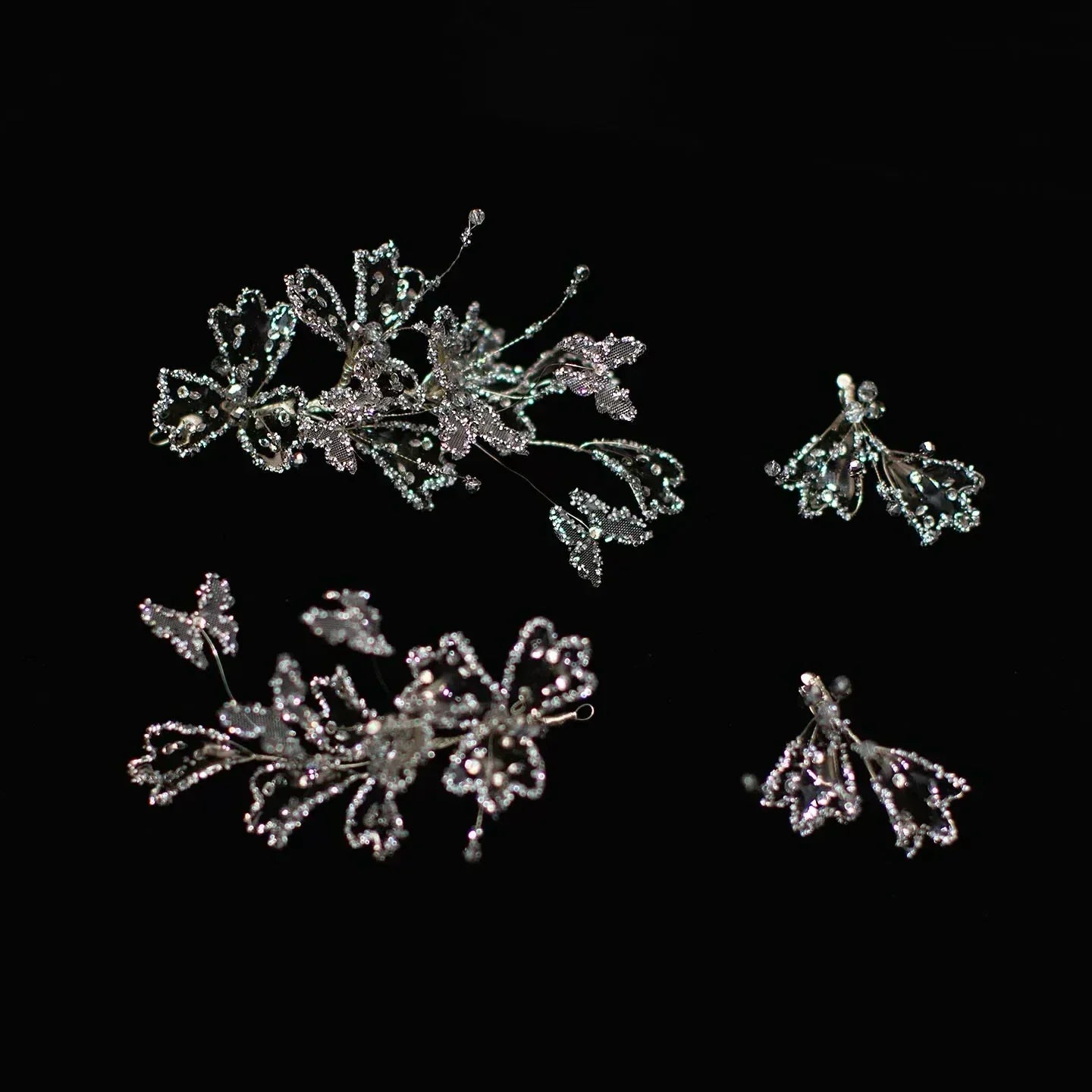 Wedding Hair Accessories Crystal Hair Pin Clip Butterfly Head Piece For Brides Women Girl Party Prom Hairpin Bridal Jewelry