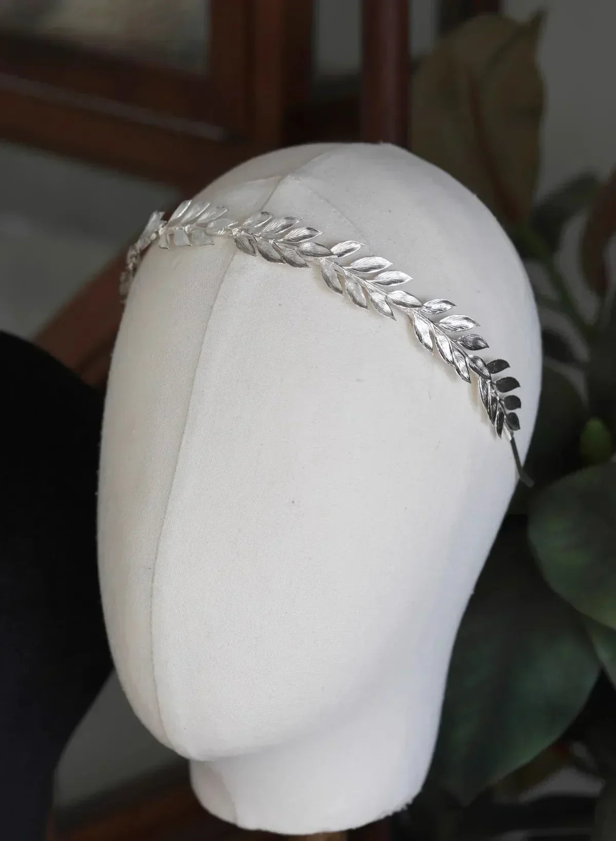 Silver Color Headband Hairband Leaf Headpiece Headdress Brides Birthday Gift Tiara Crown Bridal Jewelry Wedding Hair Accessories - View 6 | FashionDia