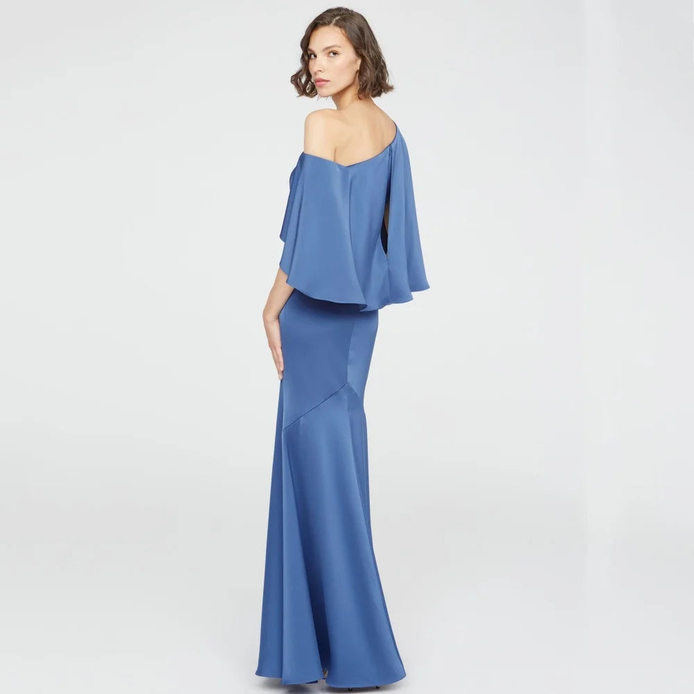 Mother Of The Bride Dress - Customized Elegant Mermaid Bridal Dress One Shoulder Wedding Party Gowns Formal Occasion Satin Mother Dresses For Bride