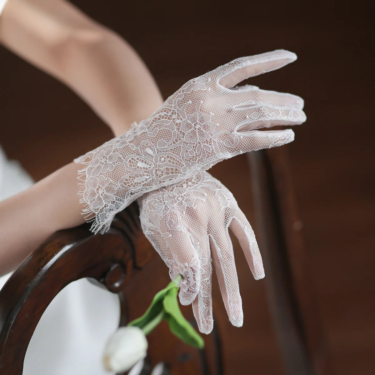 White Short Pearls Bridal Gloves Wristband Wedding Glove For Women Girl Party Evening Dress Jewelry Bride Accessories d