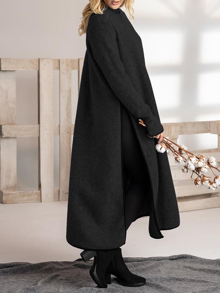 Effortless Silvia Long Split Midi Dress in Loose Fit Designer Edit