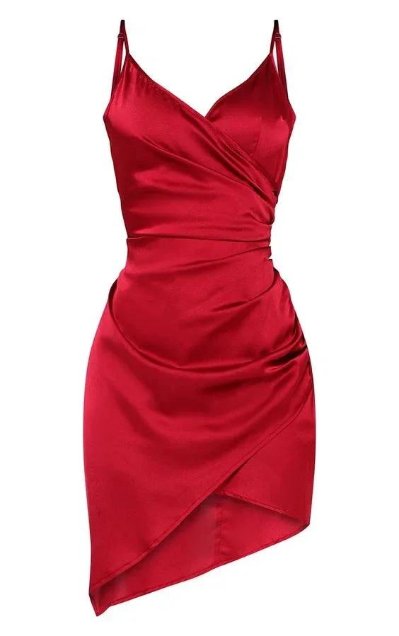 Spaghetti Straps Satin Short Homecoming Dress S12609 by simplepromdress