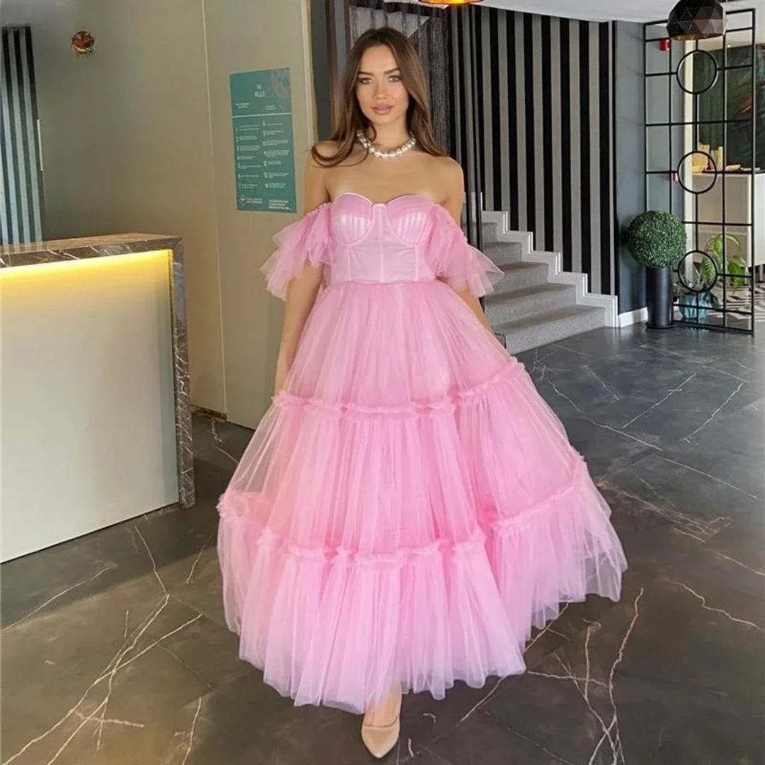 Women's Evening Dress Luxury Simple and Elegant Formal Dress Wedding Long Dresses for Prom Occasion Dresses Customized Pink