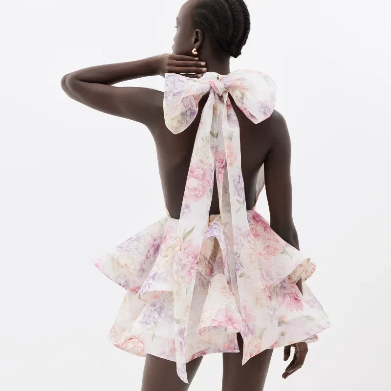 Hem Stacking Sleeveless Floral Dress - View 4 | VelvetHem