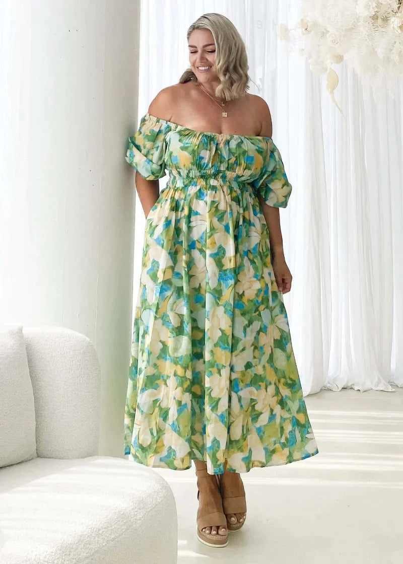 Habiba Boutique Scoop Neck Maxi Dress Statement Occasion Edit
