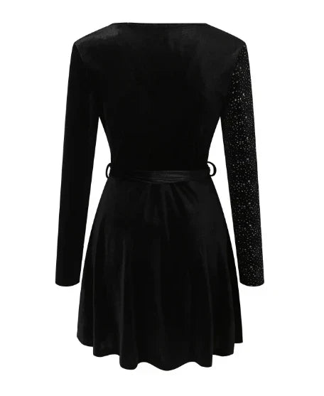 Gloria Elevated Sequin Wrap Dress Chic Boutique Collection