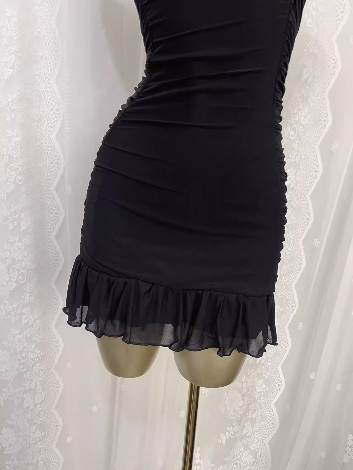 Sexy Sheath Straps Black Travel Vacation Dress Short Birthday Dress - View 4 | FashionDia