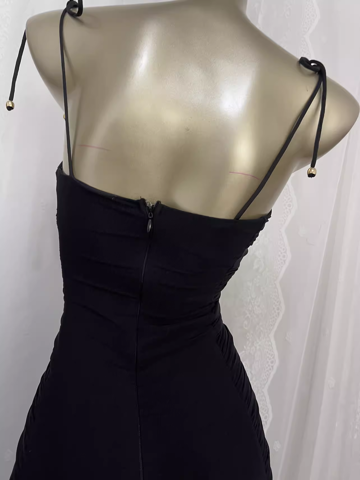 Sexy Sheath Straps Black Travel Vacation Dress Short Birthday Dress - View 5 | FashionDia
