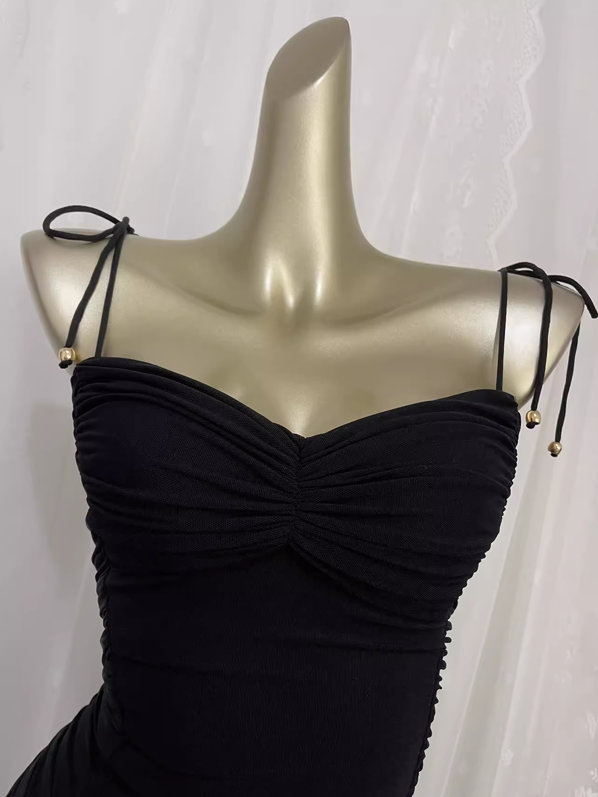 Sexy Sheath Straps Black Travel Vacation Dress Short Birthday Dress - View 3 | FashionDia