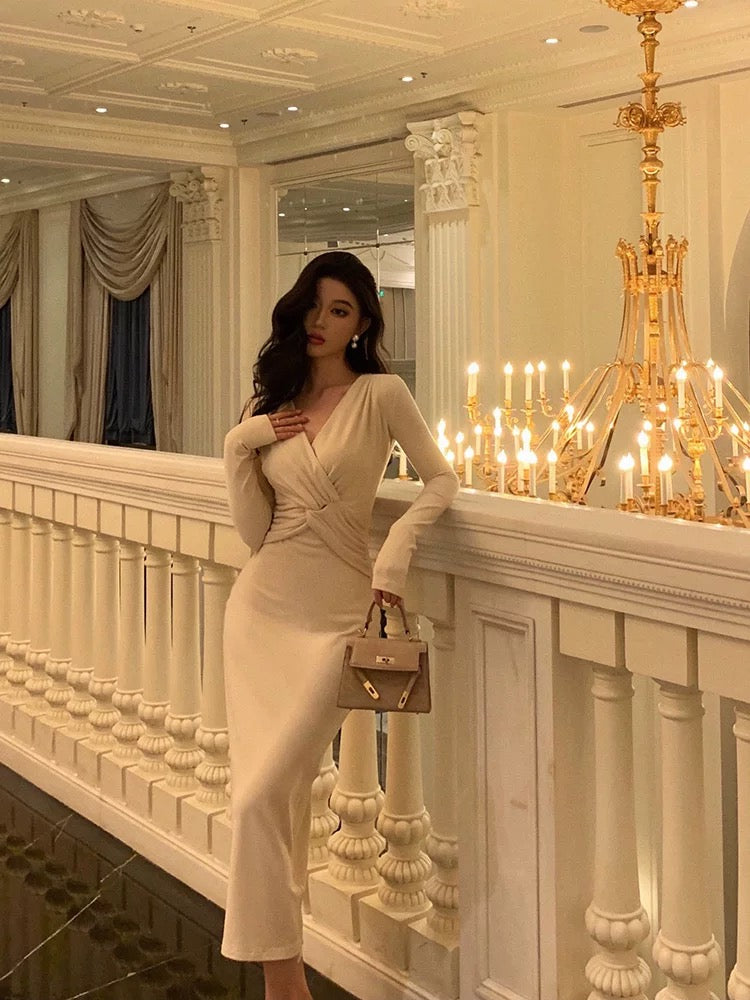 Classy Sheath V Neckline Prom Dresses Birthday Outfits Evening Gown - View 2 | FashionDia