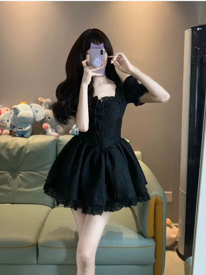 Ball Gown Square Neckline Black Holiday Dress Birthday Dresses Birthday Outfits - View 3 | FashionDia