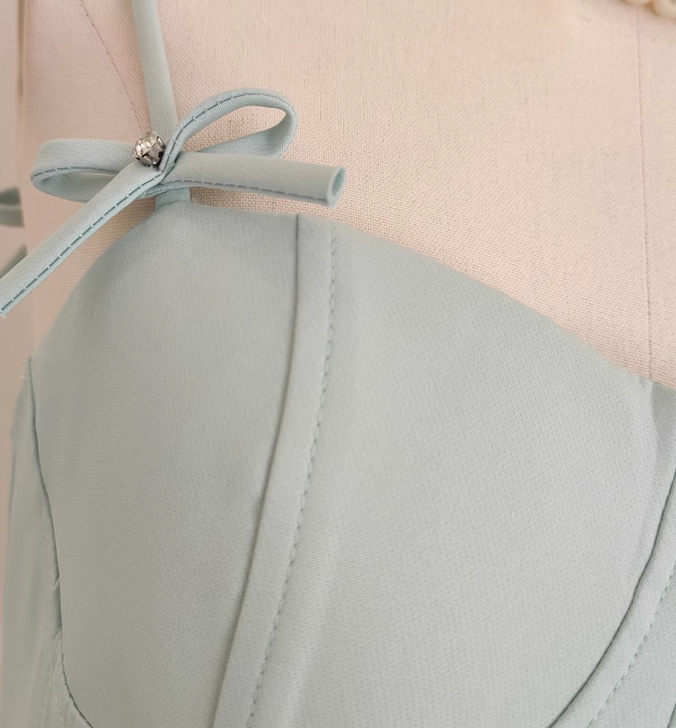 Cute A line Spaghetti Straps Sage Green Travel Vacation Women Dress Short Birthday Outfits