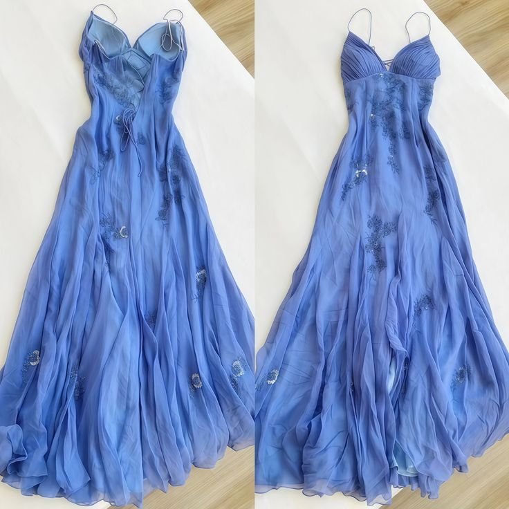 Pretty Mermaid Spaghetti Straps Lilac Long Prom Dresses Party Dress - View 4 | FashionDia
