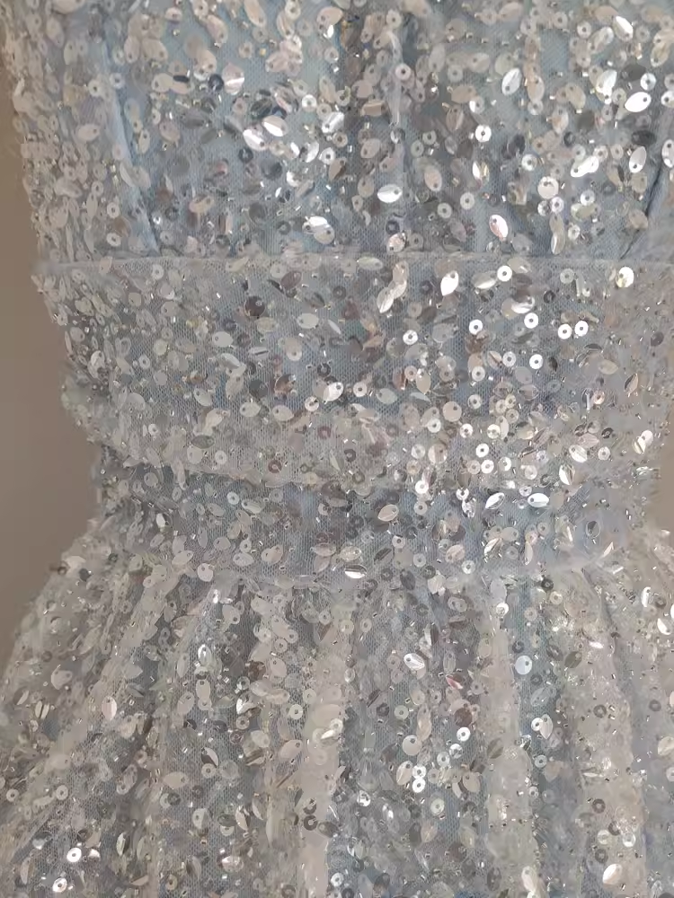 Sexy A-Line Straps Sequin Travel Vacation Dress Short Birthday Dress - View 3 | FashionDia