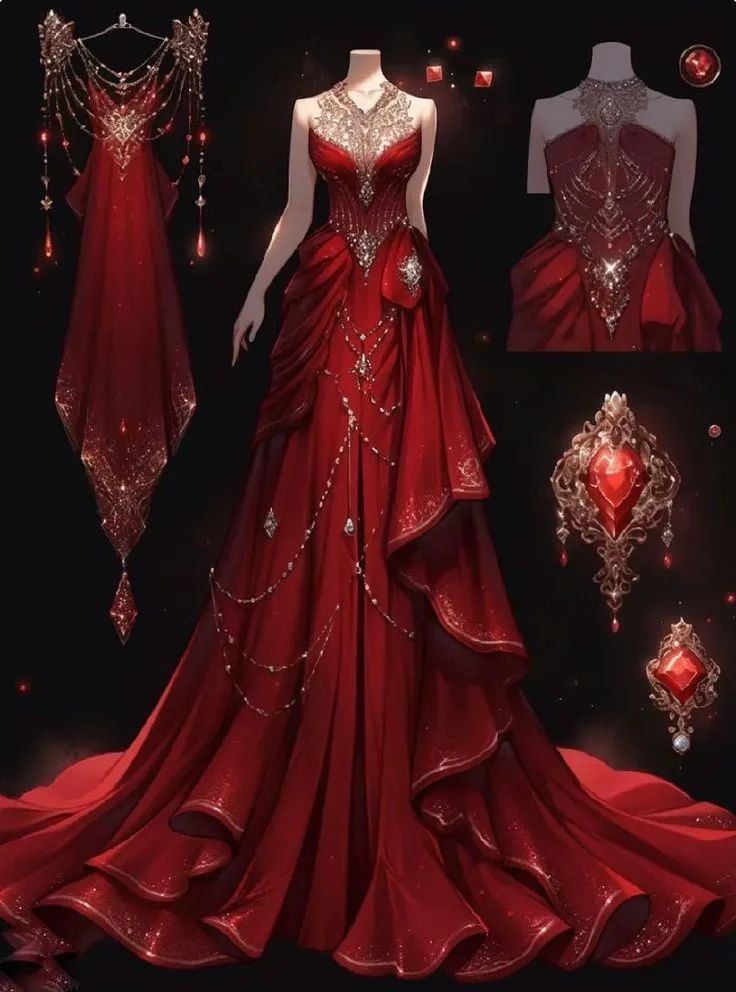 Sexy A-Line Sweetheart Chiffon Red Floor-Length Evening & Prom Dress With Beads